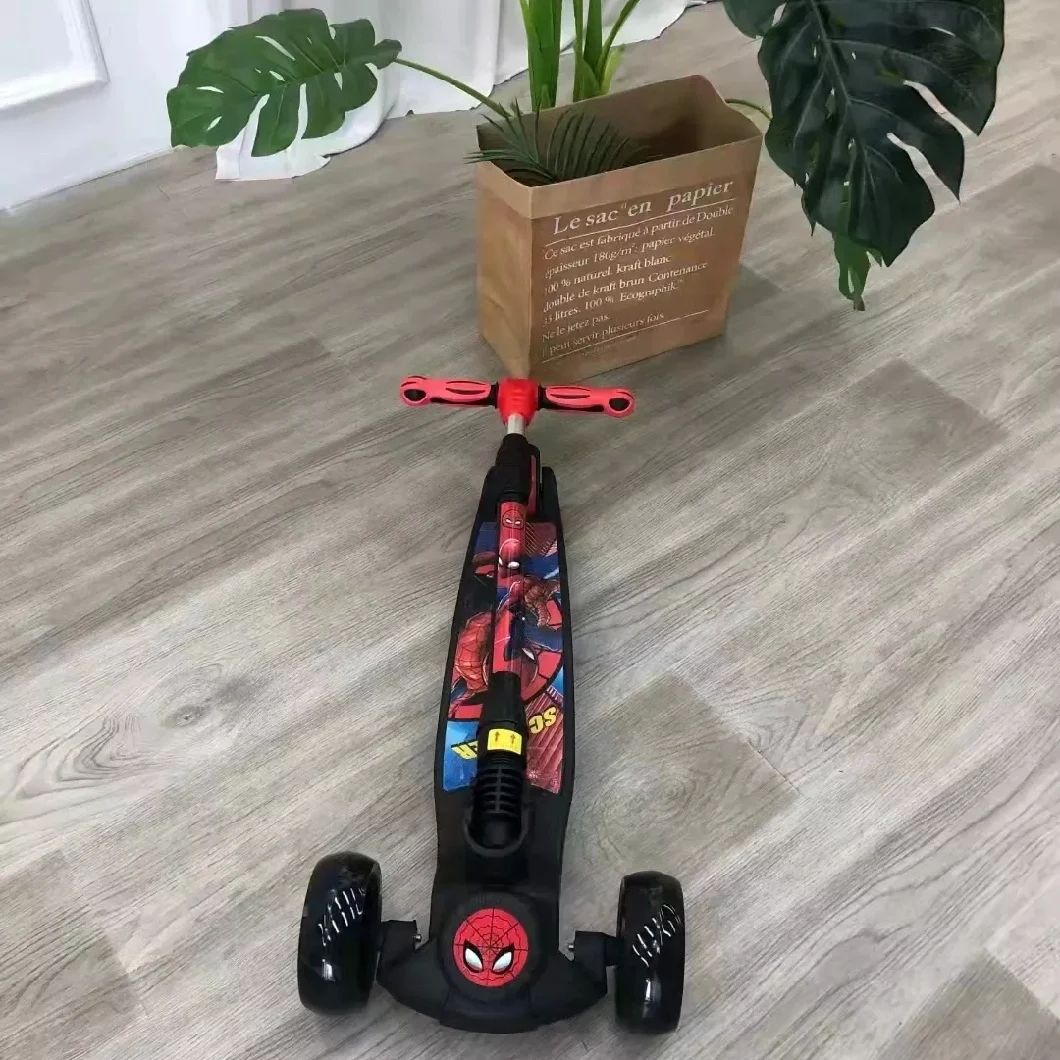 Wholesale Adjustable Height, 3 Light up Wheels Kids Kick Electric Scooter for Children 3 to 12 Years Old