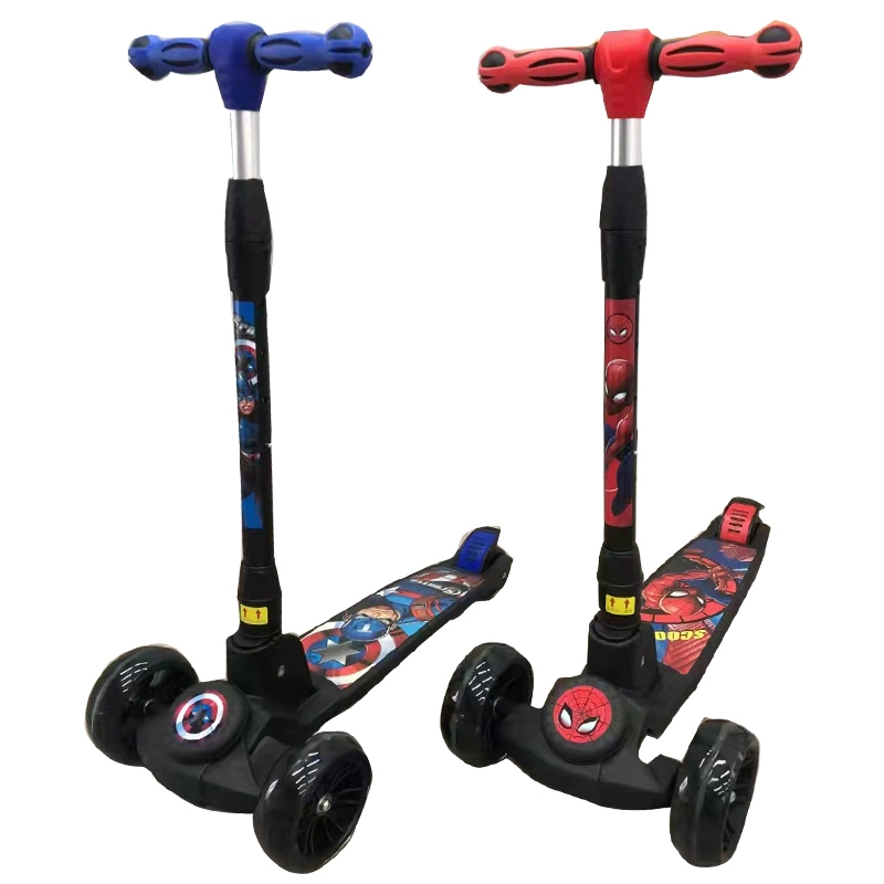 Wholesale Adjustable Height, 3 Light up Wheels Kids Kick Electric Scooter for Children 3 to 12 Years Old